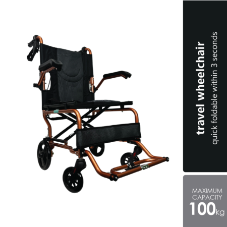 Bmate BM3050LA Portable Travelling Wheelchair - 8 Inch | Lightweight and Compact Design