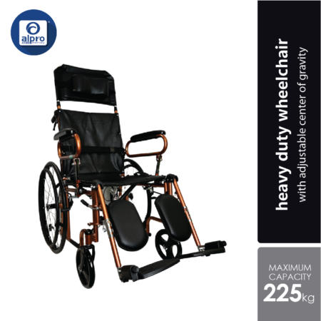 Bmate BB210GC-46 Steel Reclining Wheelchair - 24 Inch