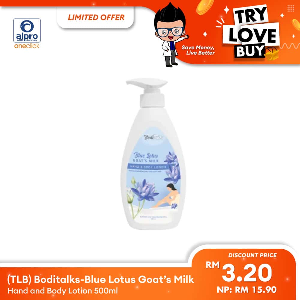 (TLB) Boditalks-Blue Lotus Goat’s Milk Hand and Body Lotion 500ml ...