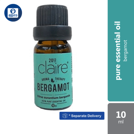 Claire Organics Bergamot Pure Essential Oil (10ml)