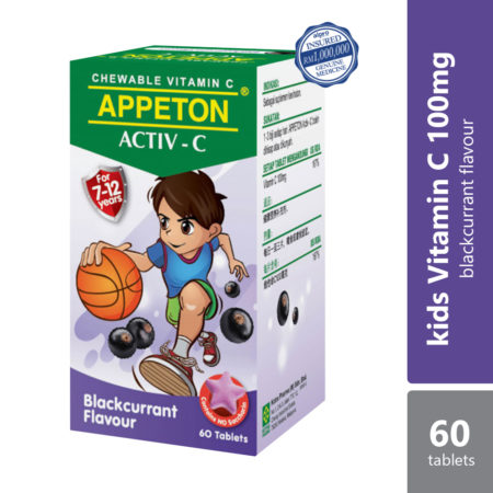 Appeton Activ-C 100mg Blackcurrant 60s | Vitamin C for Kids