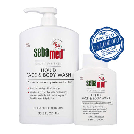 Sebamed Liquid Face & Body Wash 1l Free 200ml