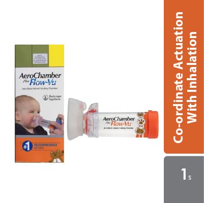 Aerochamber Infant's Plus Flow Vu | Orange