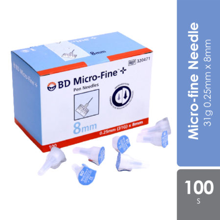 Bd Micro-fine Needle 0.25mm(31g)x8mm 100s