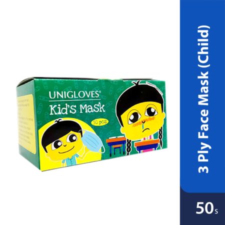 Unigloves 3 Ply Medical Face Mask 50's | For Kids