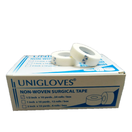 Unigloves Surgical Tape (non Woven) 1/2 Inch X10 Yards With Dispenser 24s