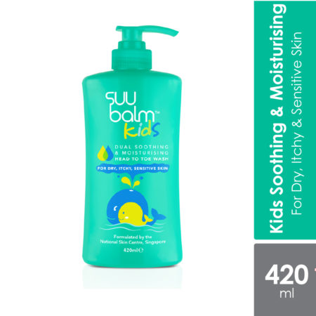 Suu Balm Kids Soothing & Moisturising Head To Toe Wash 420ml