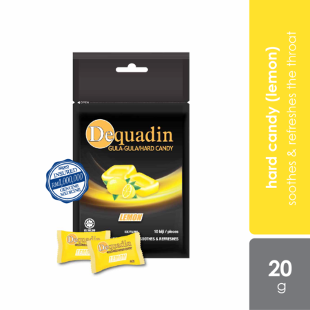 Dequadin Lemon Hard Candy 10s (zip)|for Sore Throat