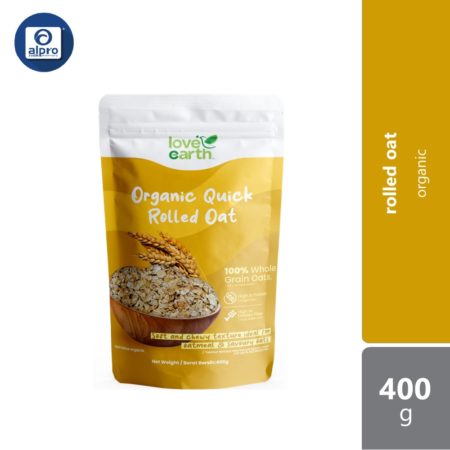 Love Earth Organic Quick Rolled Oat 400g