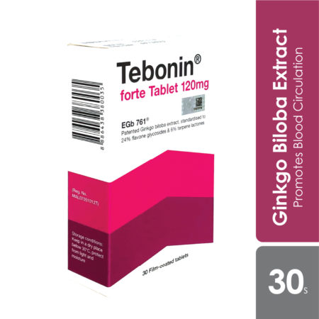 Tebonin Forte with Ginkgo Biloba 120mg 2x15s | Blood Circulation & Wellbeing