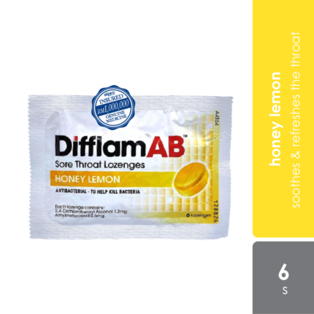 Difflamab Loz (honey Lemon) 6's|for Sore Throat