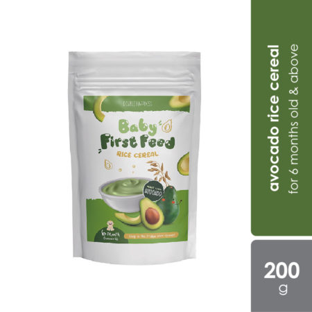 Double Happiness Baby First Feed Rice Cereal Avocado 200g | For 6 Months Old & Above