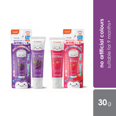 Combi Teteo Gel Dentifrice (Grape / Strawberry) 30g | Suitable for 9 Months+ Years Old