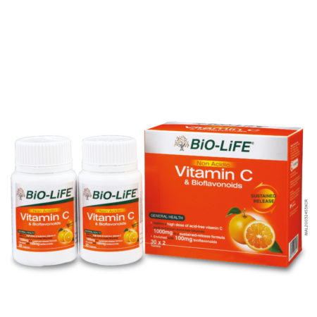 Bio-life Non Acidic Vitamin C & Bioflavonoids 2x30s (exp: 2/2025)