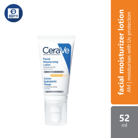 Cerave Am Facial Moisturizer Lotion 52ml | Moisturizes And Protects The Skin Uv