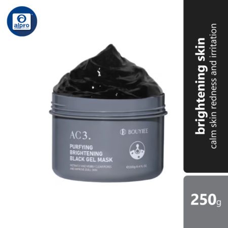 Bouyiee Purifying Brightening Black Gel Mask 250g | Calm Skin Redness And irritation