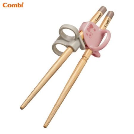 Combi Baby Education Wood Chopsticks Pink | For Right Hand