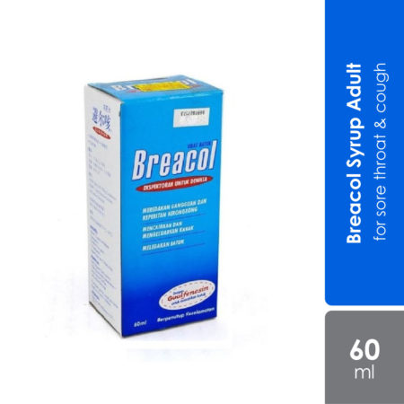 Breacol Syrup Adult 60ml | For Sore Throat & Cough