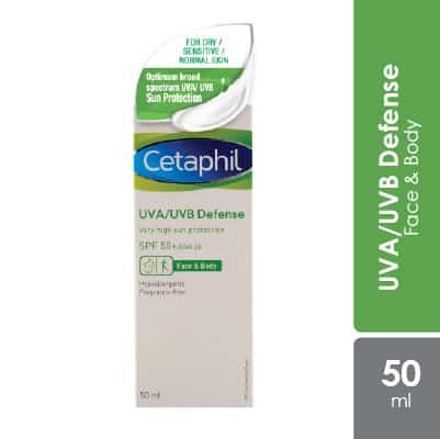 Cetaphil UVA/UVB Defense Cream 50ml | Suitable for All Skin Types