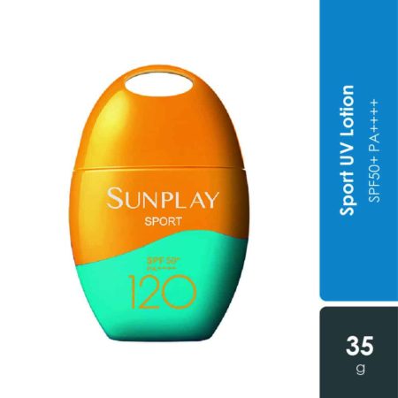 Sunplay Sport UV Sunscreen Lotion SPF50+ Pa++++ 120 35g | 4 Hours Water & Sweat Resistance