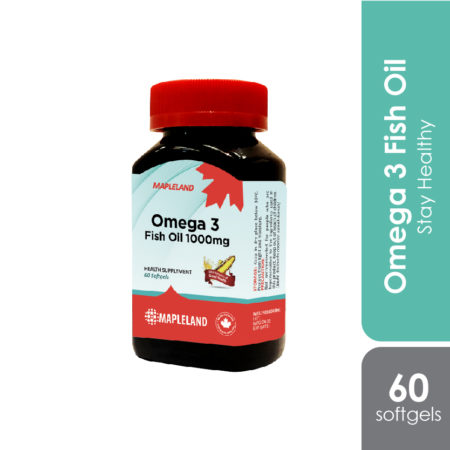 Mapleland Omega 3 Fish Oil 1000mg 60s | Contains 180mg EPA & 120mg DHA