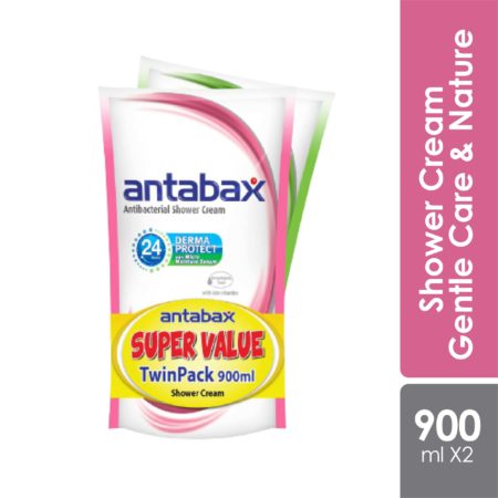 Antabax Anti-bacterial Shower Cream Gentle Care & Nature 900ml 2s [Expiry 04/25]