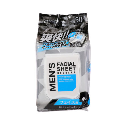 Sugi S Select Men's Facial 50 Sheet-Regular | Sports Sweat Wipes