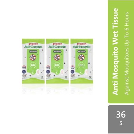 Pigeon 80003 Anti Mosquito Wet Tissue 12s X 3