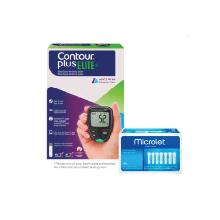 Contour Plus Elite Starter Kit With 25s Strip Free Lancet 100s