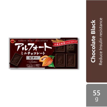 Bourbon Alfort Mini Chocolate Black 55g | Reduce Insulin Resistance