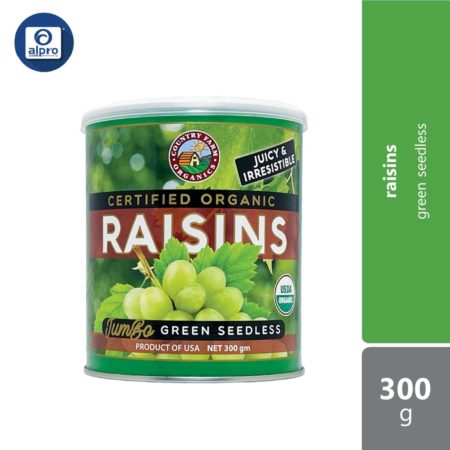 CFO Organic Dried Green Raisin | 300g Canister