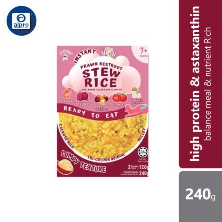 MommyJ Instant Prawn Beetroot Stew Rice 240g | Support Growth And Development