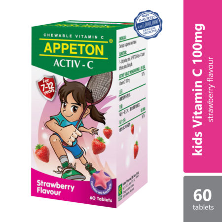 Appeton Activ-C 100mg Strawberry 60s | Vitamin C for Kids