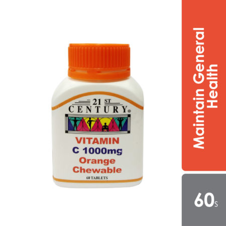 21st Century Vitamin C Chewable 1000mg 60s | Vegetarian Formula