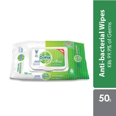 Dettol Antibacterial Wipes 50s | Hygiene Protection