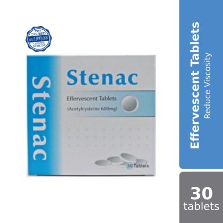 Stenac Effervescent 600mg 15x2s | For Wet Cough Used