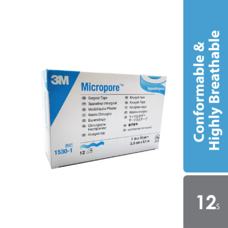 3m Micropore 1530-1 1inx10yd 12s