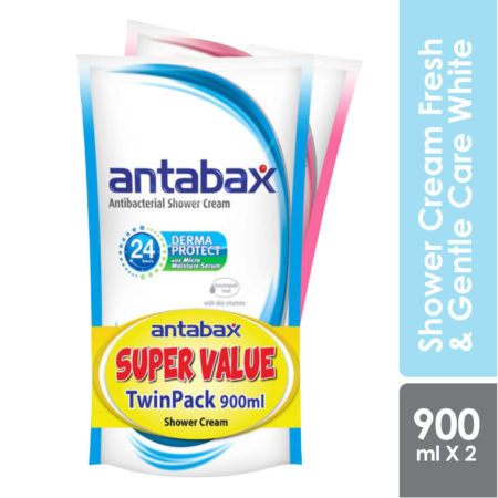 Antabax Shower Cream Fresh & Gentle Care White 900ml 2s [Expiry 10/24]