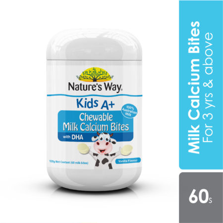 Natures Way Kids A+ Milk Calcium Bites 60s | Bone Health