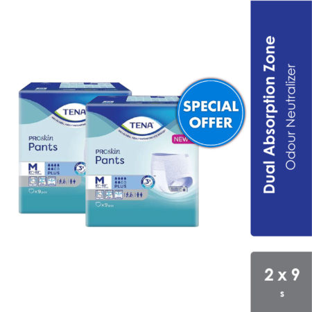 Tena Pant Plus 2x9s M Size | Free Ceramic Plate