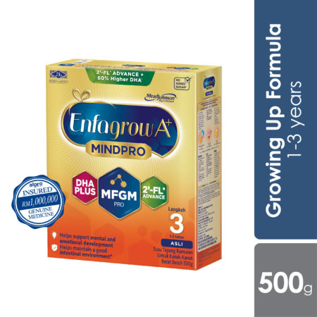 Enfagrow A+ Mindpro 2FL Step 3 Children's Milk Formula 500g | For Age 1-3 Years Old