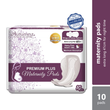 Autumnz Premium Plus Maternity Pads 41cm 10s | Suitable For Heavy Flow At Night Time