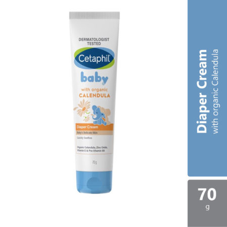 Cetaphil Baby Diaper Cream With Organic Calendula 70g - For Soothing Baby's Bottom