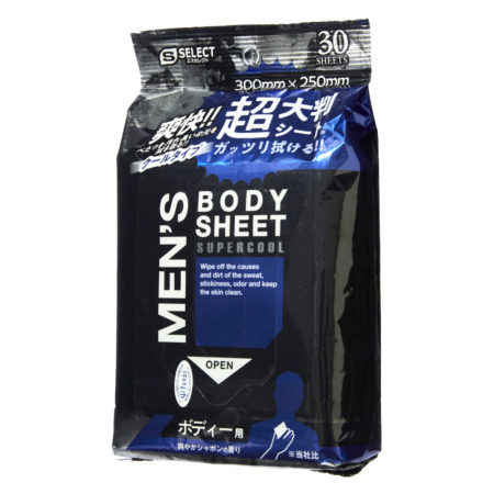 Sugi S Select Men's Body Wipes 30 Sheet | Type: Supercool