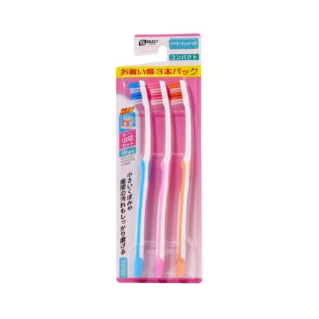 Sugi S Select Serrated-Cut Bristles Toothbrush (Soft) Value Pack 3s | Soft Bristles