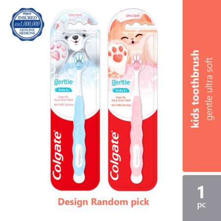 Colgate Gentle Animal Fluffy Paw Kids Toothbrush 1s