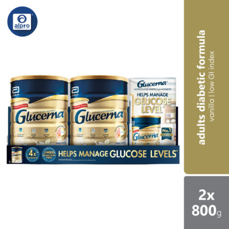 Abbott Glucerna Vanilla 800g X2 Free 6 Sachets | Diabetes Formula