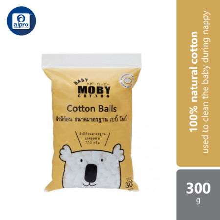 Baby Moby Standard Size Cotton Balls 300G | Clean the baby during nappy changing times