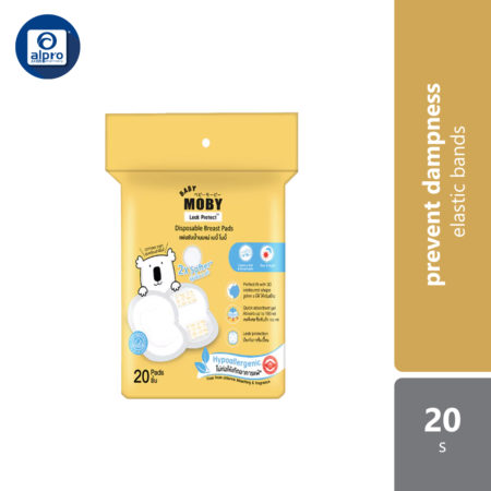 Baby Moby Disposable Breast Pads 2X Softer 20s | Prevent Dampness High Absorbency