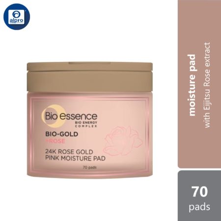 Bio-Essence Bio-Gold 24K Rose Gold Toning Pad 70s | with Ejitsu Rose Extract